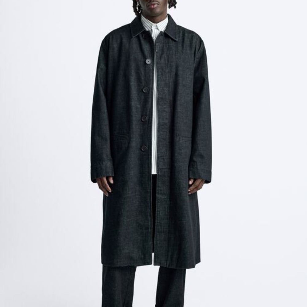 Zara Men's Oversized Denim Trench S/M - Never Worn